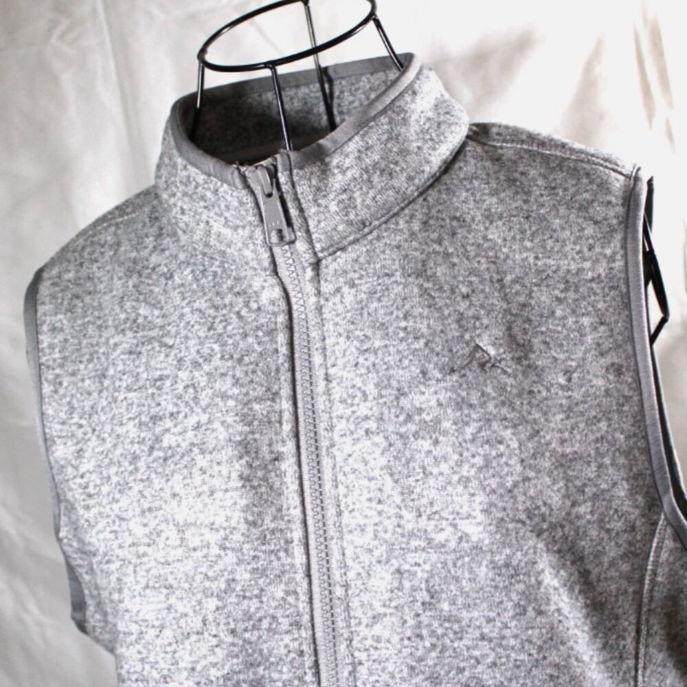 Ridgecut Toughwear Women's Vest Gray Front Zip Sz M Side Pockets Fleece Lined